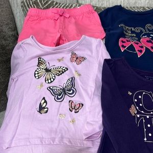 Toddler girls long sleeve’s and shorts